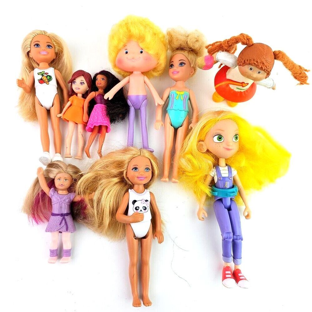 LOT of Dolls Mixed Her Self the ELf Cabbage Patch Polly Pocket Vintage to Now 9